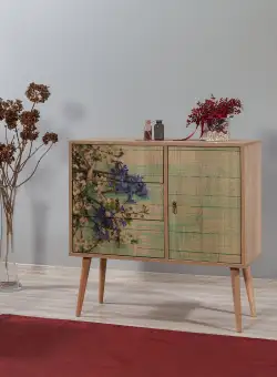 Comoda Verybox - Dresser 10, Stejar Sonoma, 90x40x90 cm