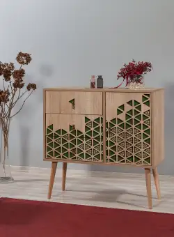 Comoda Verybox - Dresser 2, Stejar Sonoma, 90x40x90 cm