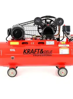 Compresor de aer KRAFTDELE 100L 8bar 400V 2 Pistoane 3.4kW 4.6CP 280 l min KD404