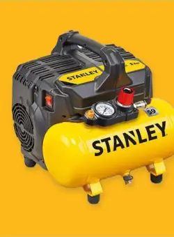 Compresor silent Stanley DST 100/8/6 fara ulei 1CP 8Bar 105l/min