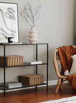 Consola Aida D100, Negru, 30x85x100 cm