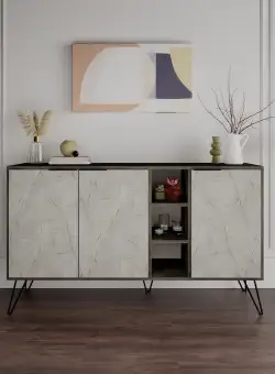 Consola Clara MDF maro inchis L142 cm - H83 cm