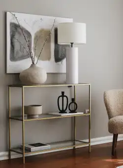 Consola Diana, Auriu, 100x85x30 cm