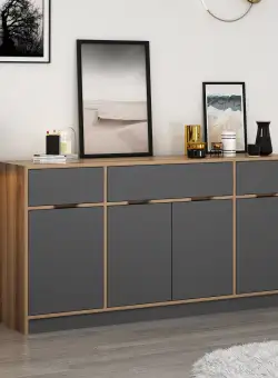 Consolă Elina, Nuc, 180x90x45 cm