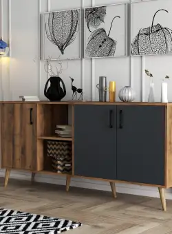 Consolă Exxen Console, Stejar, 180x80x45 cm