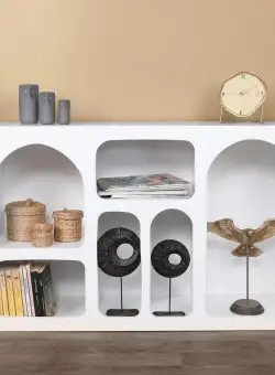 Consolă Liva, Alb, 120x740x35 cm