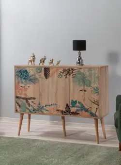 Consolă Mega - Console 5, Stejar Sonoma, 90x60x120 cm