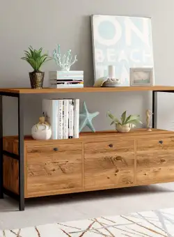 Consolă Nero, Nuc, 120x75x30 cm