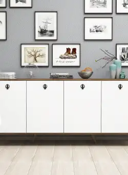 Consola Nowe cu 4 Usi, Nuc, 180 x 80 x 45 cm