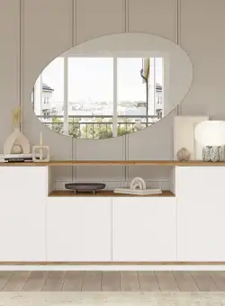 Consola Pantofar Elegant Modern , Crem, 180 x 75 x 45 cm