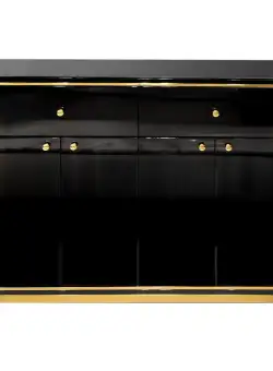 Consola Rennes negru/gold – H100 cm