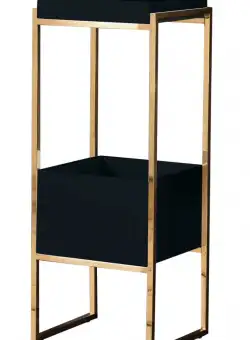 Consola Rodez II negru/gold – H83 cm