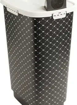 Container hrana animale plastic negru Rotho Cody 50 L