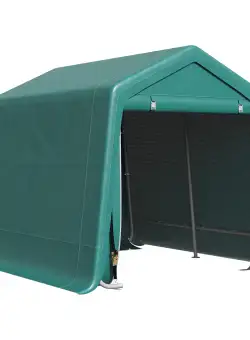 Copertina pentru masini Outsunny pentru Exterior 2,4x2m, Tesatura PE, Verde | AOSOM RO
