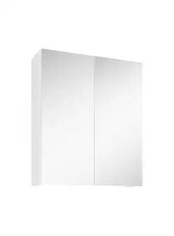 Corp Baie Zed, Suspendat, 2 Usi, cu oglinda, Alb, 60 x 22 x 72 cm