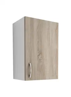 Corp Superior Karo, 1 Usa, Stejar Sonoma Inchis/Alb, 40 x 30 x 60 cm