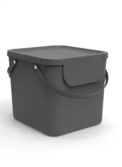 Cos colectare selectiva gri inchis Rotho Albula 40 L