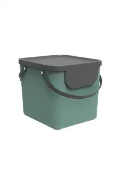 Cos colectare selectiva verde inchis Rotho Albula 40 L