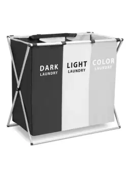 Cos de rufe - textil, cu cadru metalic pliabil - 65 x 37 x 58 cm