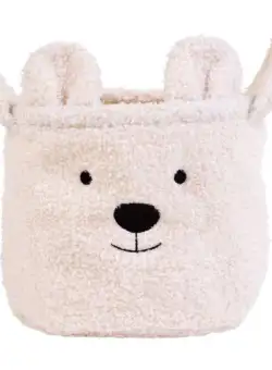 Cos depozitare Childhome 25x20x20 cm, Teddy Alb