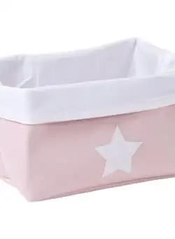 Cos depozitare panza Childhome 32x20x20 cm, Roz