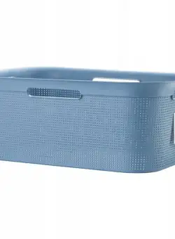 Cos rufe plastic rectangular albastru Rotho Brisen