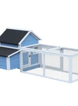 Cotet gaini PawHut, cuib detasabil, 180x90.1x78.6cm, albastru | Aosom RO