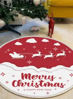 Covor (150 cm) Woopamuk443, Roșu, 150x1x150 cm