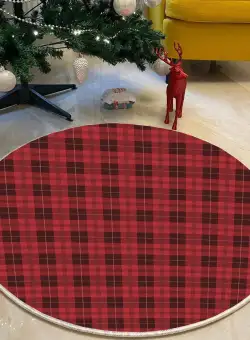 Covor (150 cm) Woopamuk460, Roșu, 150x1x150 cm