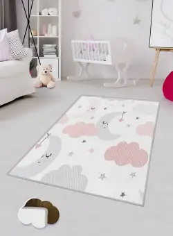 Covor de Copii Luna Adormita, Multicolor