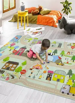 Covor de Copii Zoo, Multicolor