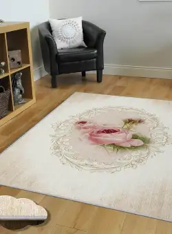 Covor de Hol Trandafir, Lavabil, Antiderapant