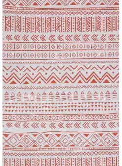 Covor de living / dormitor Maze Home PALMA Lavabil, Gri - Rosu