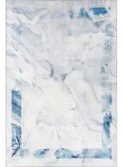 Covor Fusion Modern 303, alb si albastru, 140x190 cm