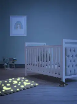 Covor luminos, fosforescent - gri - 60 x 40 cm