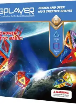 Cuburi de construit MAGPLAYER magnetice MPB-30, 30 piese 