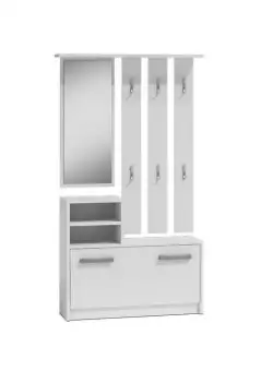 Cuier EVORA, alb, 85x45x155 cm