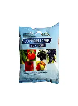 Cupridin 20 gr fungicid contact cupric Solarex (mar, par, gutui, mosmon, tomate, vinete, castraveti, cais, cires, nectarin, piersic, prun)