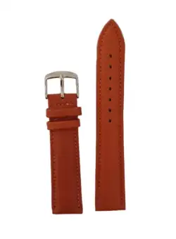 Curea Ceas din Piele, Clasic, Uni, Catarama Argintie, 20mm, Maro Caramiziu, ORSMF06/20MC