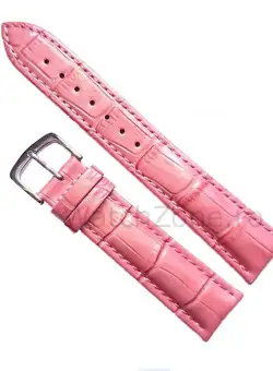 Curea Ceas din Piele Roz Imprimeu Crocodil 14mm - 24mm