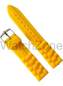 Curea Ceas Silicon Galbena 18mm 20mm