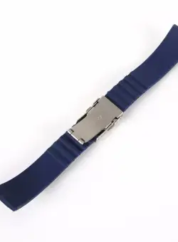 Curea de silicon albastra cu inchidere deployant 18mm 20mm 22mm