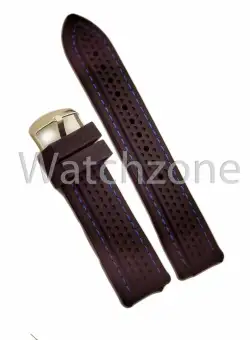 Curea Silicon Negru Cu Cusatura Albastra 