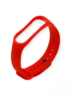 Curea silicon pentru bratara fitness compatibila modele M, Rosu