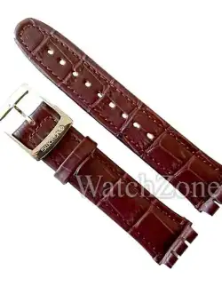 Curea Swatch Piele Maro 17mm 21mm 23mm