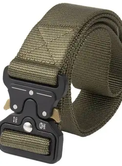 Curea tip militar, verde, ajustabila, foarte rezistenta, cupla rapida din aliaj special, carabina dedicata