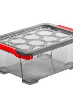 Cutie depozitare din plastic anthracite/rosu Rotho Evo Total 11L