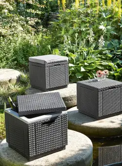 Cutie depozitare patrata graphite Keter Ice Cube