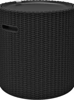 Cutie depozitare rotunda gri tip scaun Keter Cool Stool