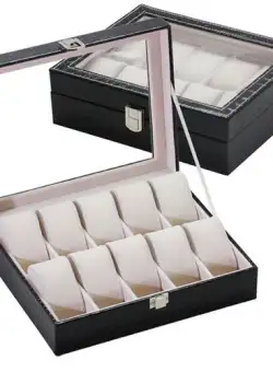 Cutie depozitare si organizare ceasuri 10 spatii imprimeu